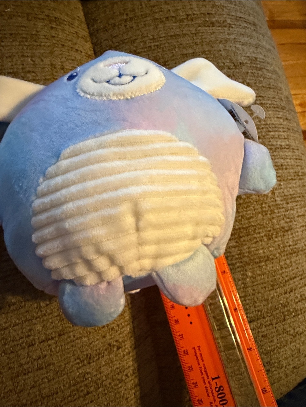 Plush Stuffed Bunny Animal Tie- Dyed -Soft Cuddly Toy - Picture 4 of 7